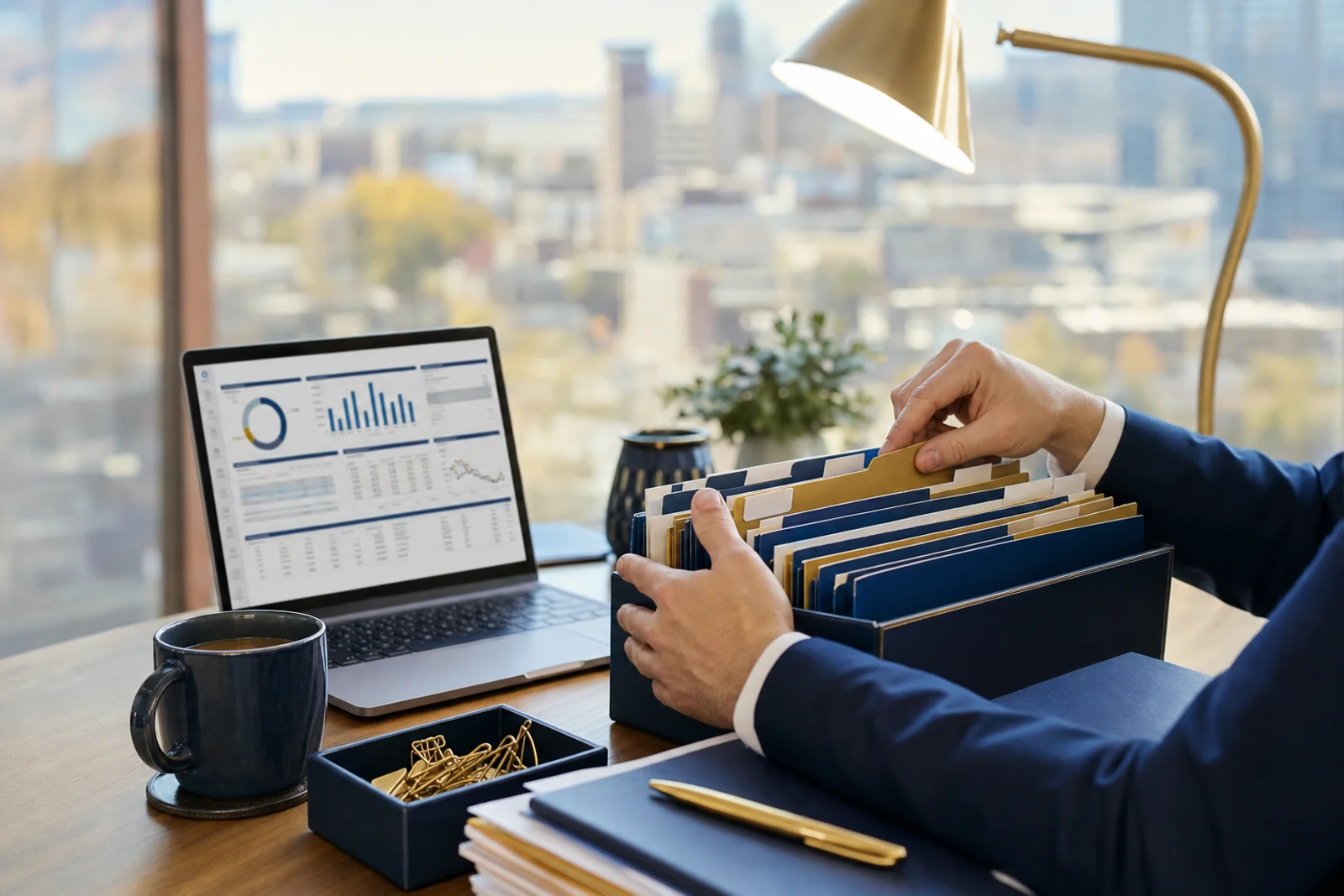 Fort Wayne CPA firm organizing systematic bookkeeping process for small business client