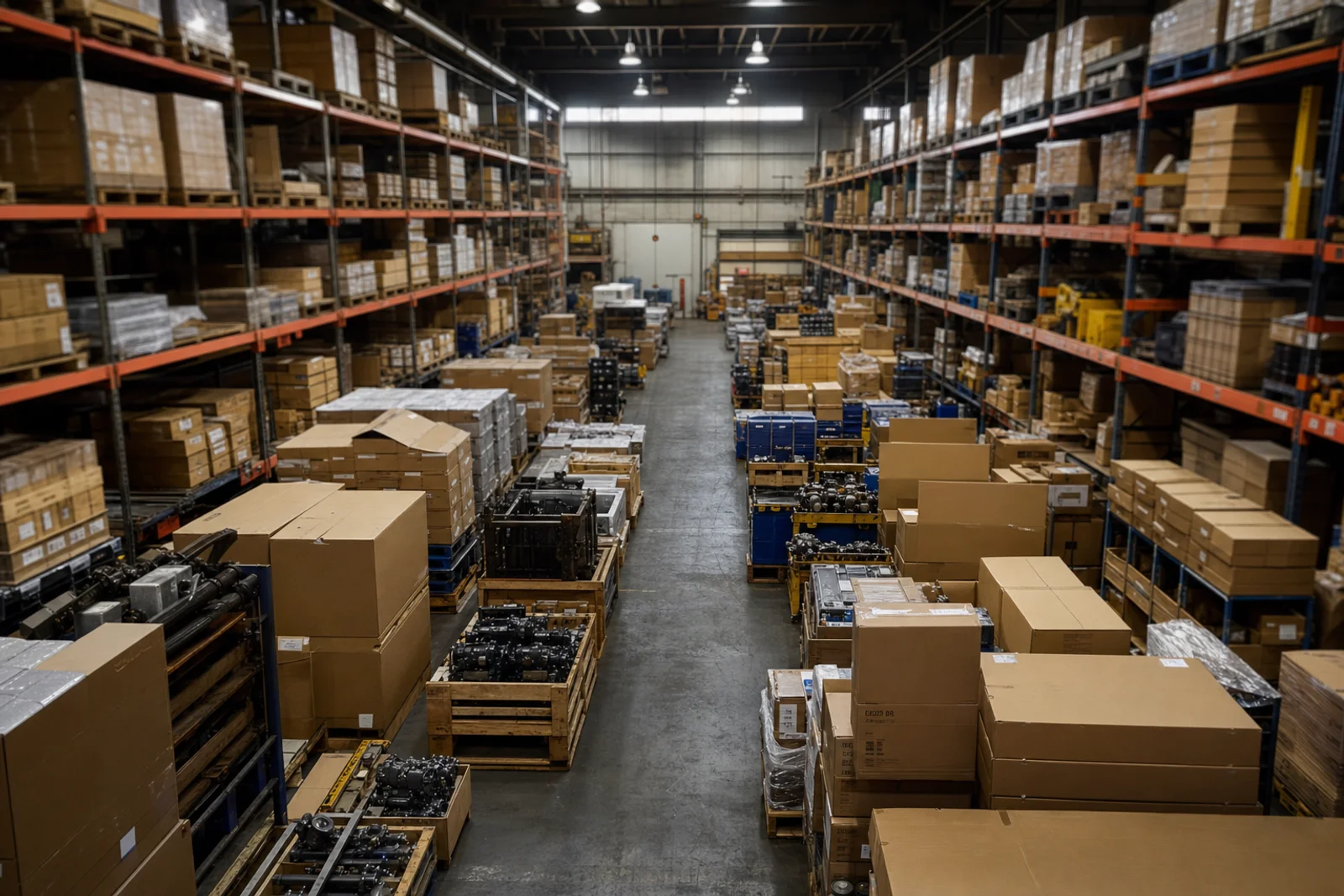 Overstocked warehouse inventory representing poor cash flow management in Fort Wayne businesses