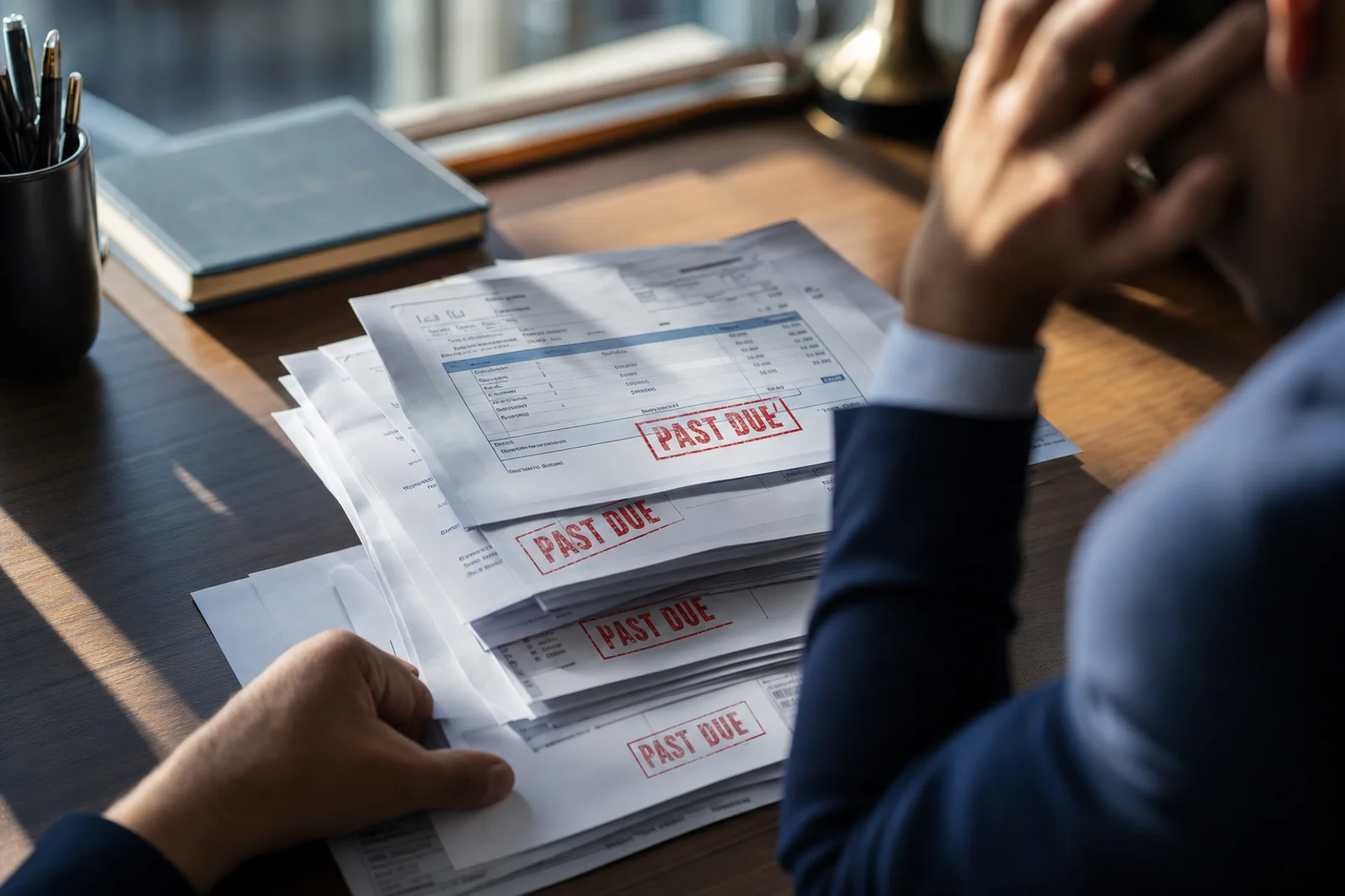 Past due invoices and slow payment terms affecting small business cash flow